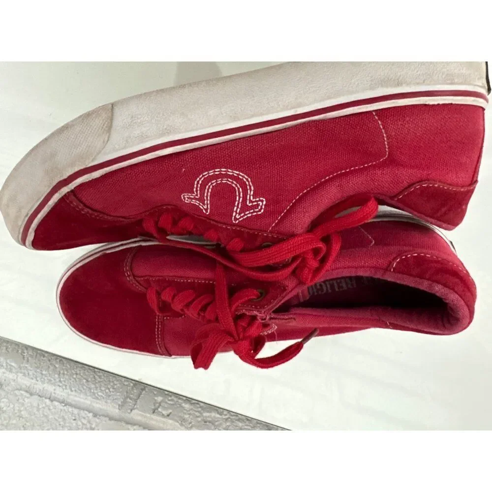 True Religion Bellamy Men Canvas Suede Lace Up Lifestyle Sneakers Size 10
